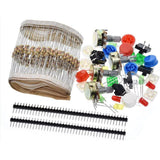 Electronics Starter Components Kit – Resistors, LEDs, Push Buttons & Potentiometers