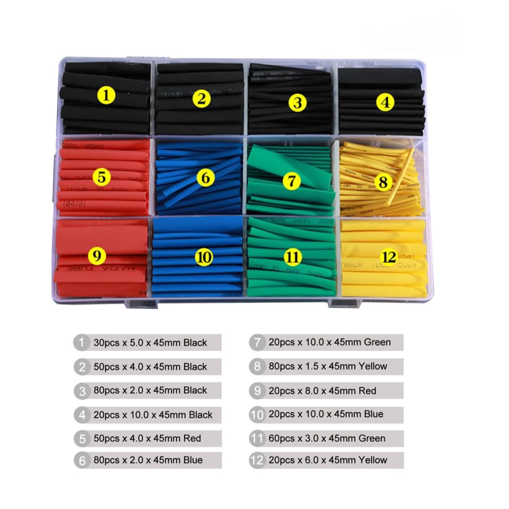 530 PCS Heat Shrink Coloured Pack