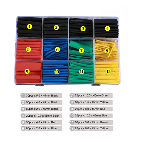 530 PCS Heat Shrink Coloured Pack