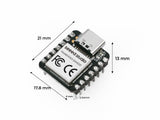 Seeed Studio XIAO SAMD21 Cortex M0+ (Seeeduino XIAO) - Soldered Dimensions