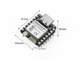 Seeed Studio XIAO ESP32-C6 - Soldered Dimensions