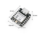 Seeed Studio XIAO ESP32-C3 - Soldered Dimensions