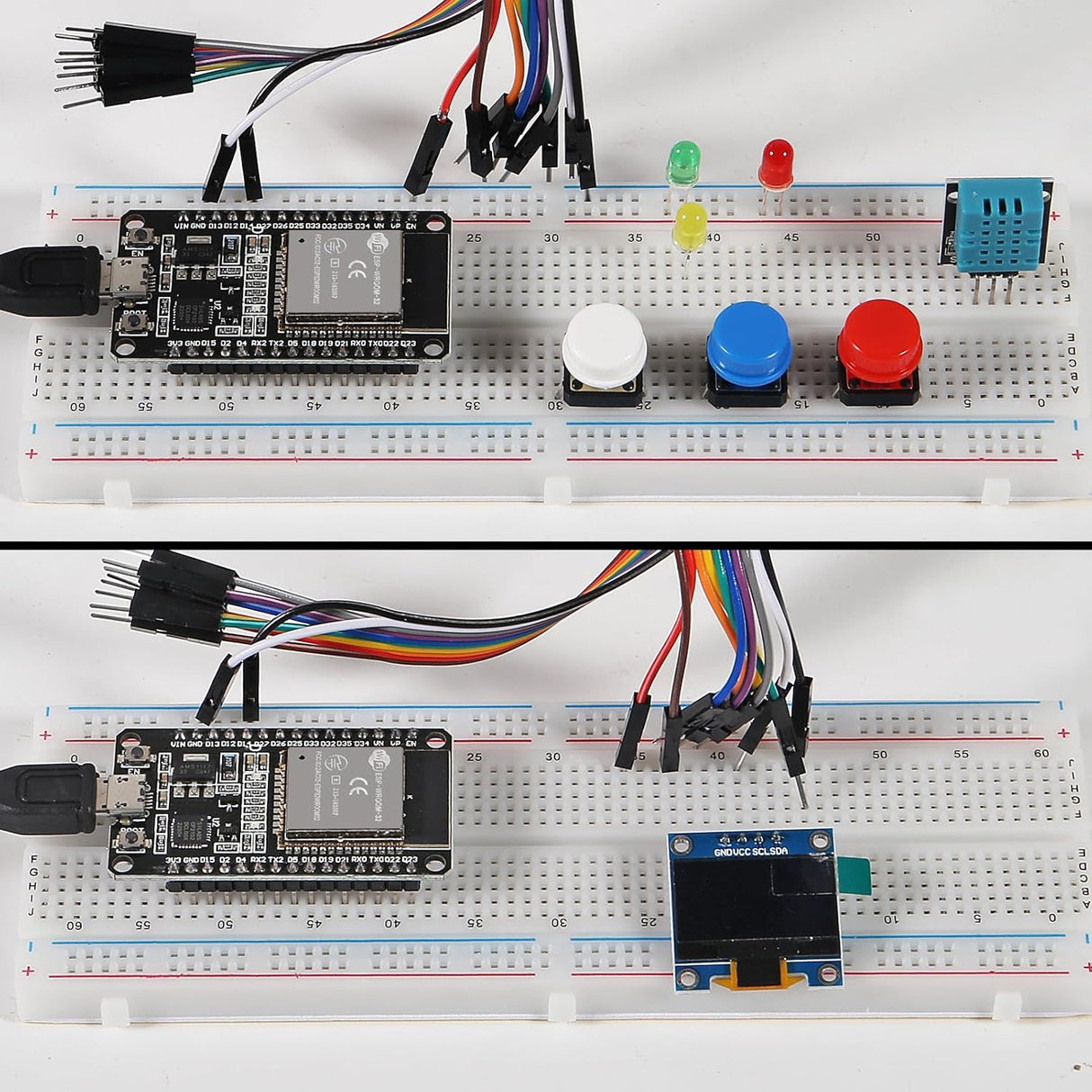 ESP32 Basic Starter Kit – Complete Learning Bundle with 30+ Components & Guided Tutorials