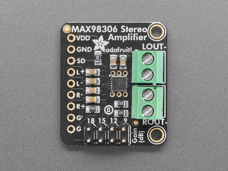 Adafruit Stereo 3.7W Class D Audio Amplifier - MAX98306