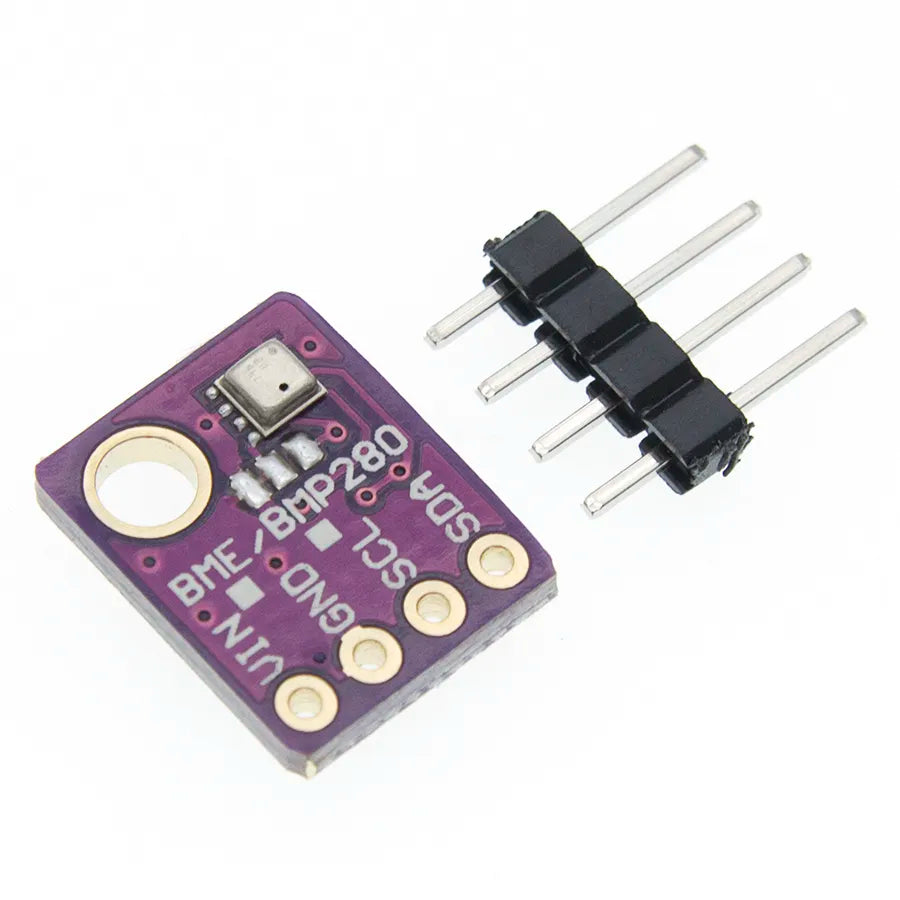 BME280 sensor module designed to operate at 5V, offering temperature, humidity, and barometric pressure measurements for environmental monitoring in various electronic projects.