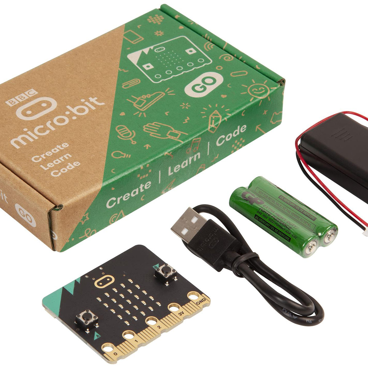 micro:bit V2.2 GO Bundle – Programmable Microcontroller Kit – Zaitronics