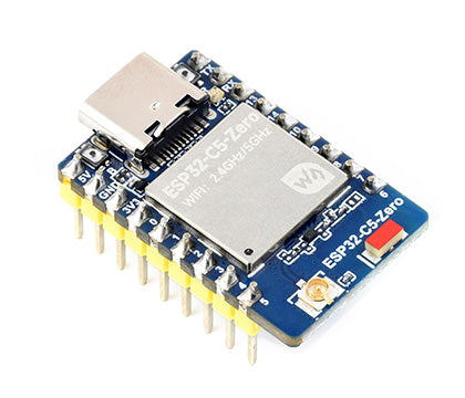 Waveshare ESP32-C5-Zero-M mini development board with pre-soldered headers