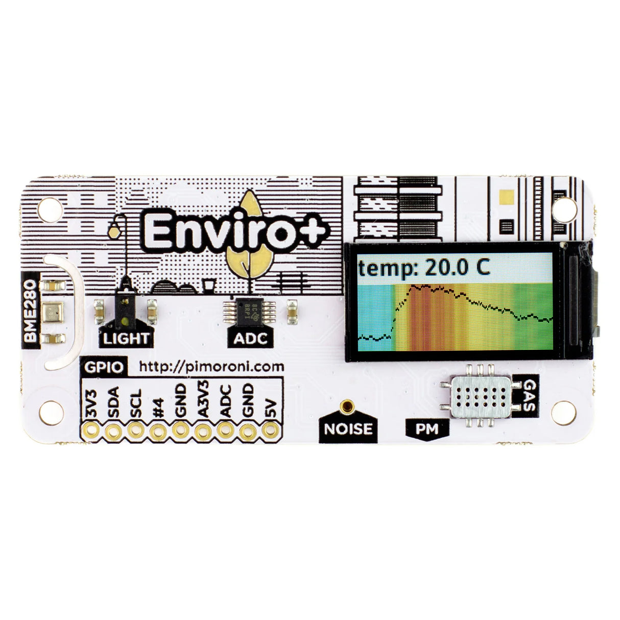 Pimoroni Enviro + Air Quality Hat for Raspberry Pi