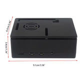 ABS Case For Raspberry Pi 4 Black + Fan