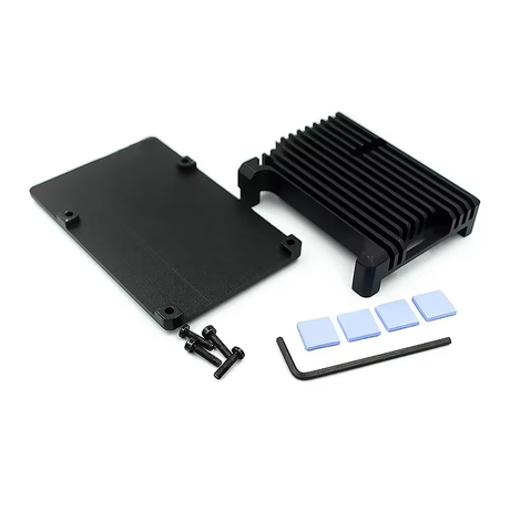 Metal Aluminum Passive Cooling Heatsink Case For Raspberry Pi 4 Black