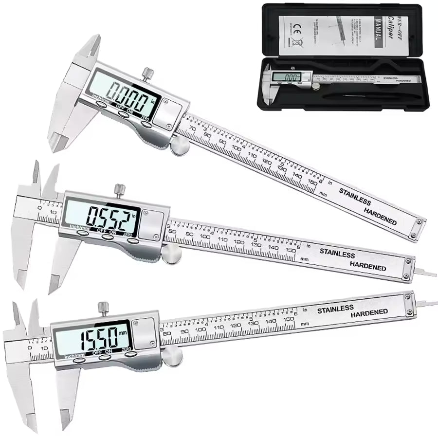 Stainless Steel Digital Caliper Vernier 150mm Micrometer LCD Measuring Tool