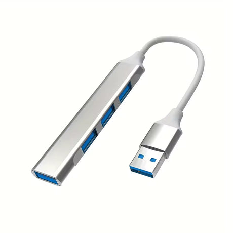 USB-A Hub 4-Port Aluminum Adapter OTG Multi Device Splitter for PC Laptop