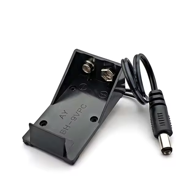 9V Battery Holder With DC 5.5mm × 2.1mm Plug