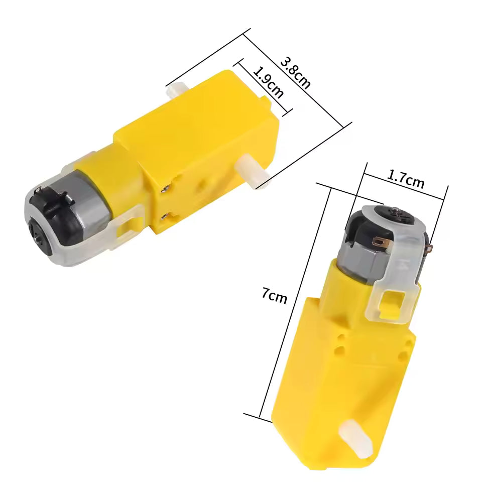TT DC Gear Motor 1:48 3-6V Dimensions