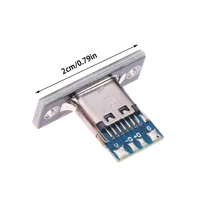 USB-C Panel Mount Breakout Board 4 Pin