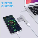 USB-C Hub 4-Port Aluminum Adapter OTG Multi Device Splitter for Laptop PC