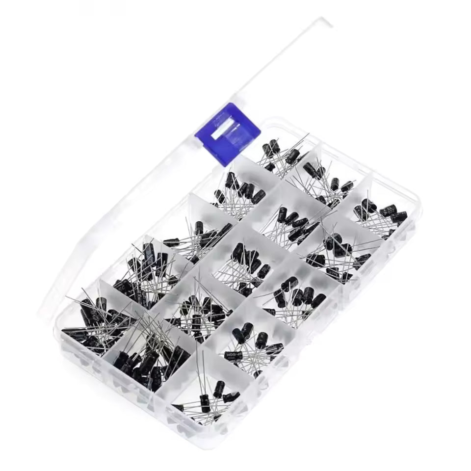 200pcs Electrolytic Capacitor Kit 15 Values Assorted Capacitor Set