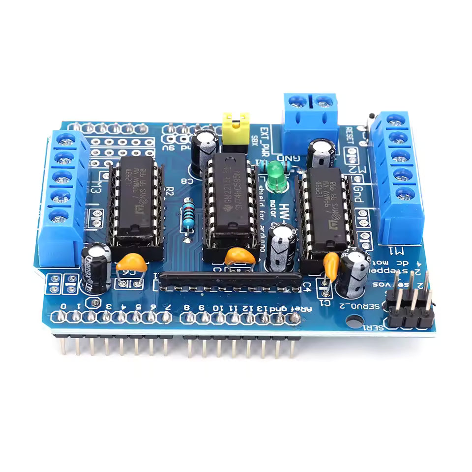L293D Motor Driver Shield – 4 Channel DC & Stepper Motor Control