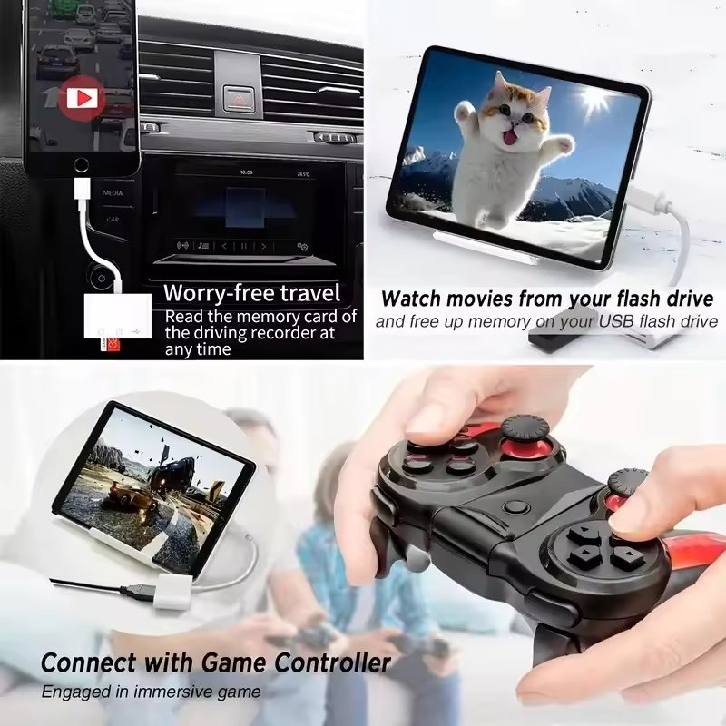 USB-C 3-in-1 Hub & Card Reader SD TF