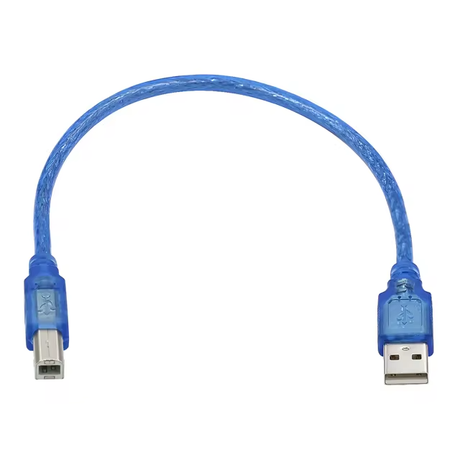 USB 2.0 A Male to B Male Cable 30cm Blue