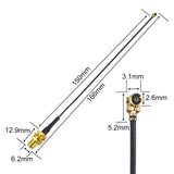U.FL (IPEX) to SMA Female Adapter Cable - 150mm Dimensions