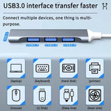 USB-A Hub 4-Port Aluminum Adapter OTG Multi Device Splitter for PC Laptop