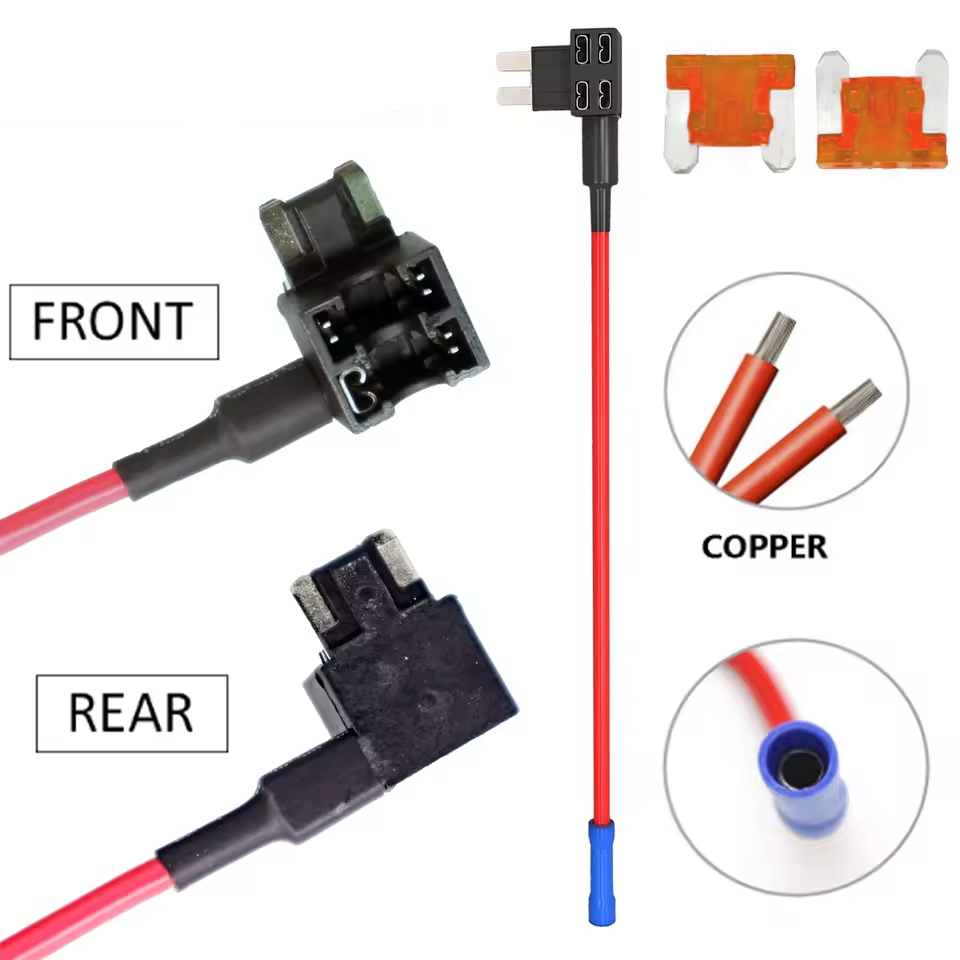 Double Mini Blade Fuse Tap Cable Low Profile – 10A