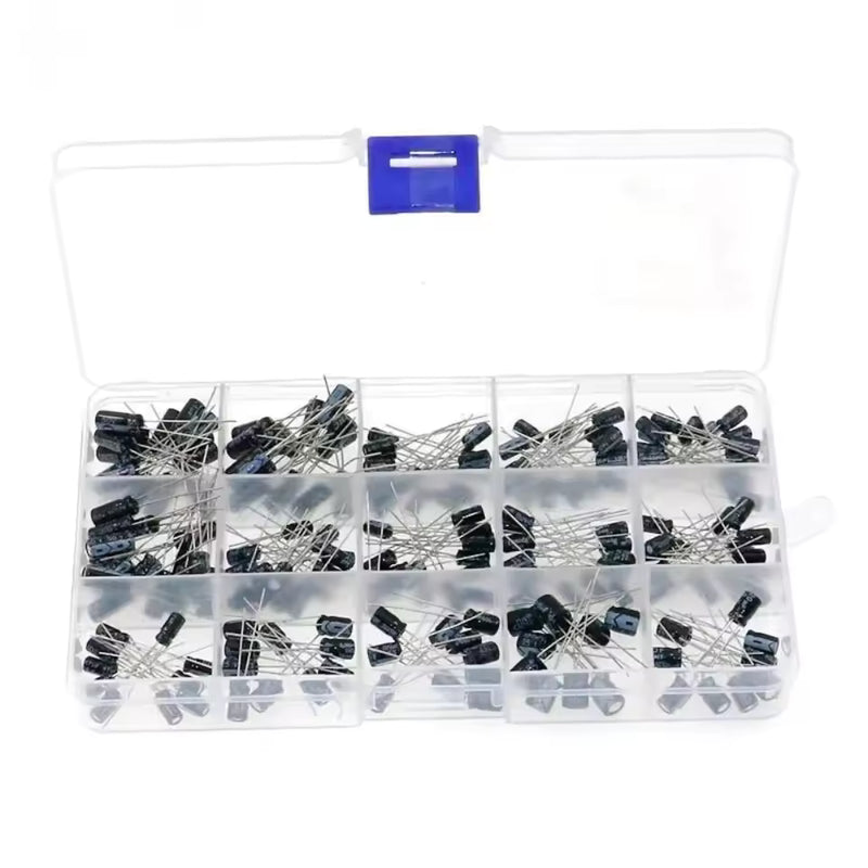 200pcs Electrolytic Capacitor Kit 15 Values Assorted Capacitor Set