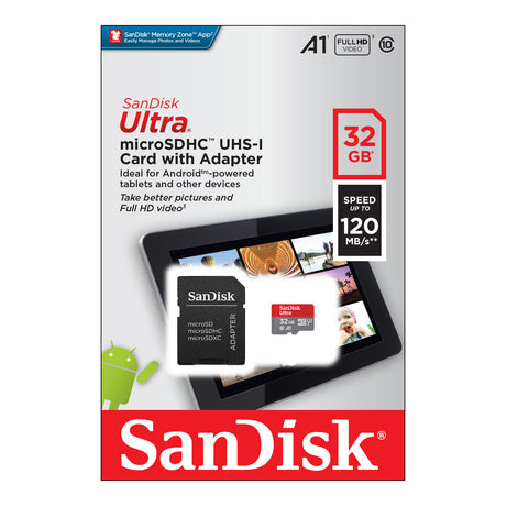 32GB MicroSD Card + Adapter