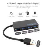 Slim 4-Port USB 3.0 Hub Splitter — High-Speed Portable Adapter for PC & Mac