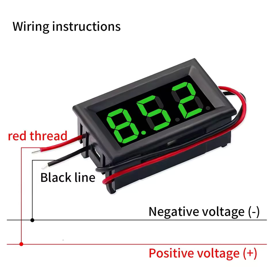 Red Green Blue DC 3-30V LED Voltmeter