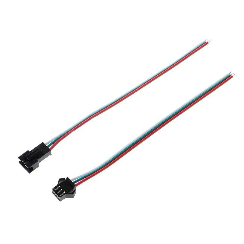 3-Pin JST SM Cable 22 AWG 15cm Male to Female for LED Strips