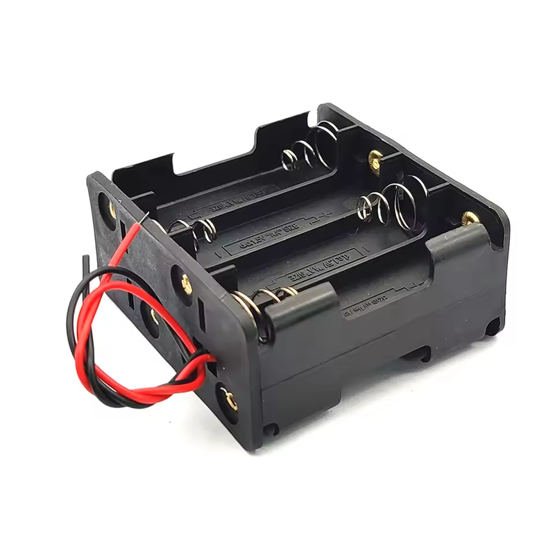 8 × AA Battery Holder Case with Leads