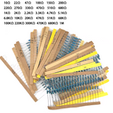 600pcs 30 Values Resistor Kit - 1/4W 1% Metal Film