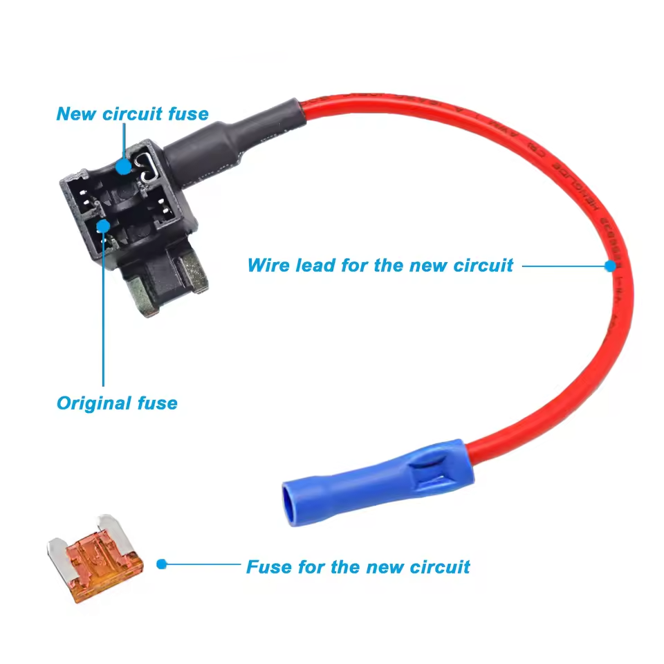 Double Mini Blade Fuse Tap Cable Low Profile – 10A