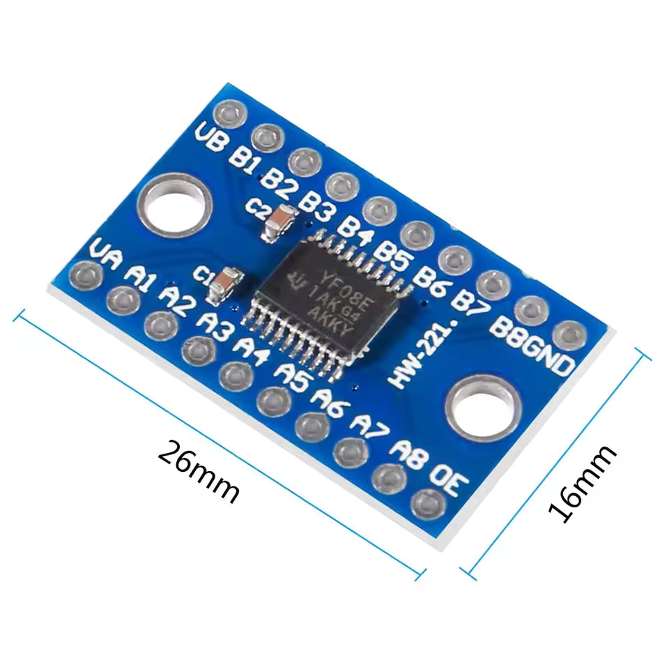 TXS0108E 8 Channel Bidirectional Logic Level Converter Module Dimensions
