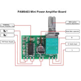 PAM8403 5V Audio Amplifier Board 2 Channel 3W with Volume Control
