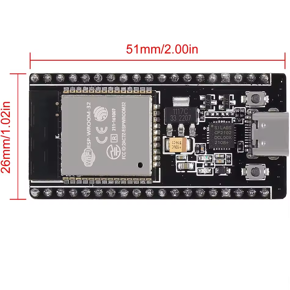 ESP32 USB Type-C Wi-Fi + Bluetooth Development Board - 38 Pin