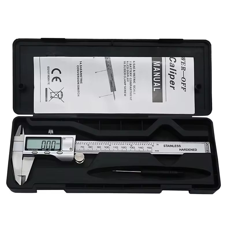 Stainless Steel Digital Caliper Vernier 150mm Micrometer LCD Measuring Tool Box