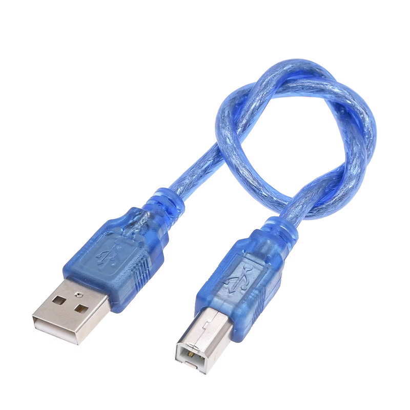 USB 2.0 A Male to B Male Cable 30cm Blue