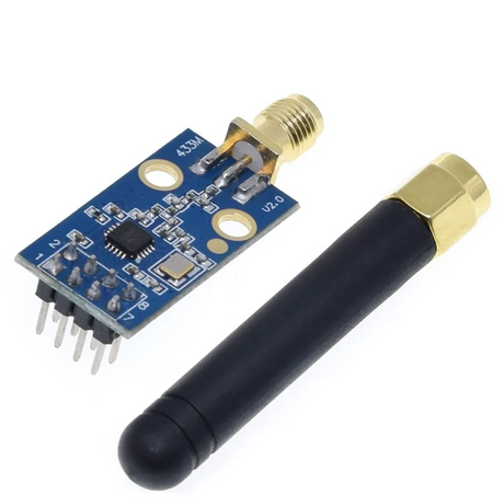 CC1101 RF transceiver module, a low-power wireless communication device for sending and receiving radio frequency signals, commonly used in wireless sensor networks and remote control applications.