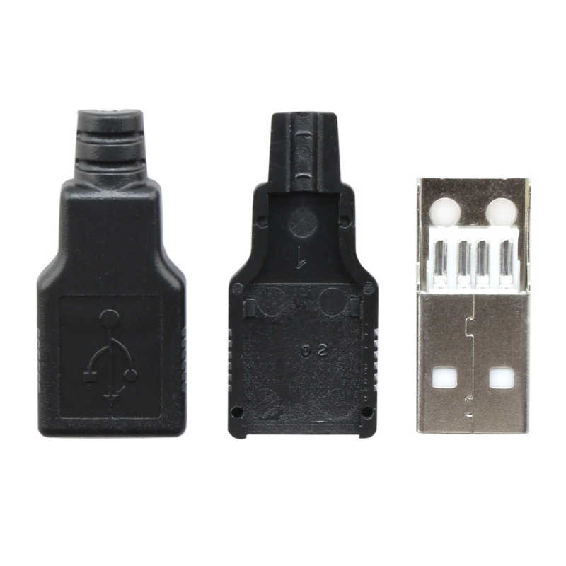 USB Type A Male 4 Pin DIY Connector Plug
