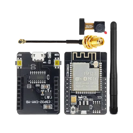 ESP32-CAM + Camera + MB + 2.4GHz Antenna - Full Set