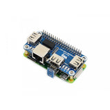 Ethernet / USB HUB HAT for Raspberry Pi - 1x RJ45, 3x USB