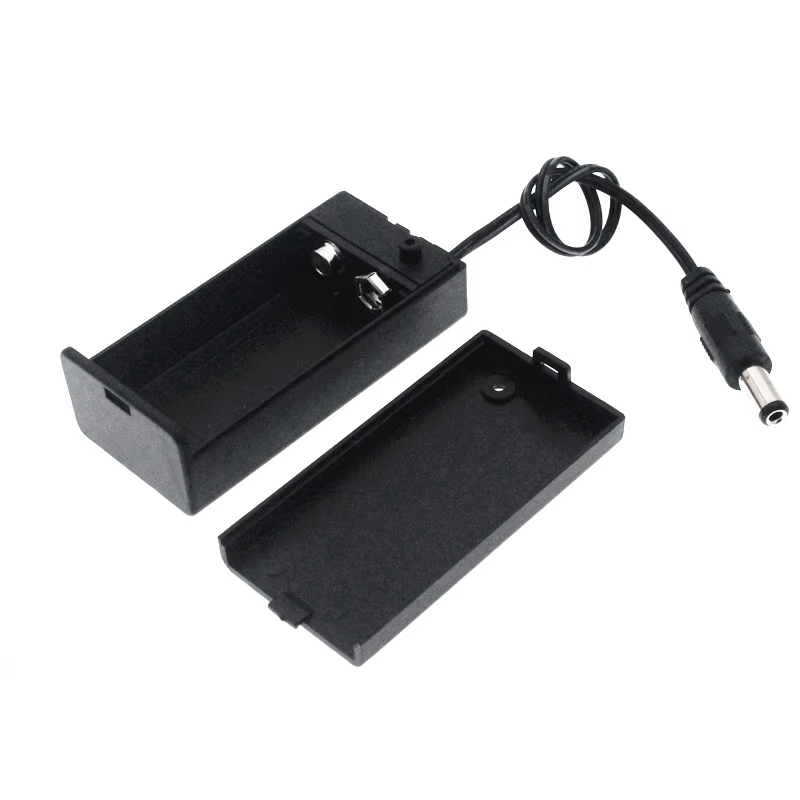9V Battery Holder Case With DC 5.5mm × 2.1mm Plug & ON / OFF Switch