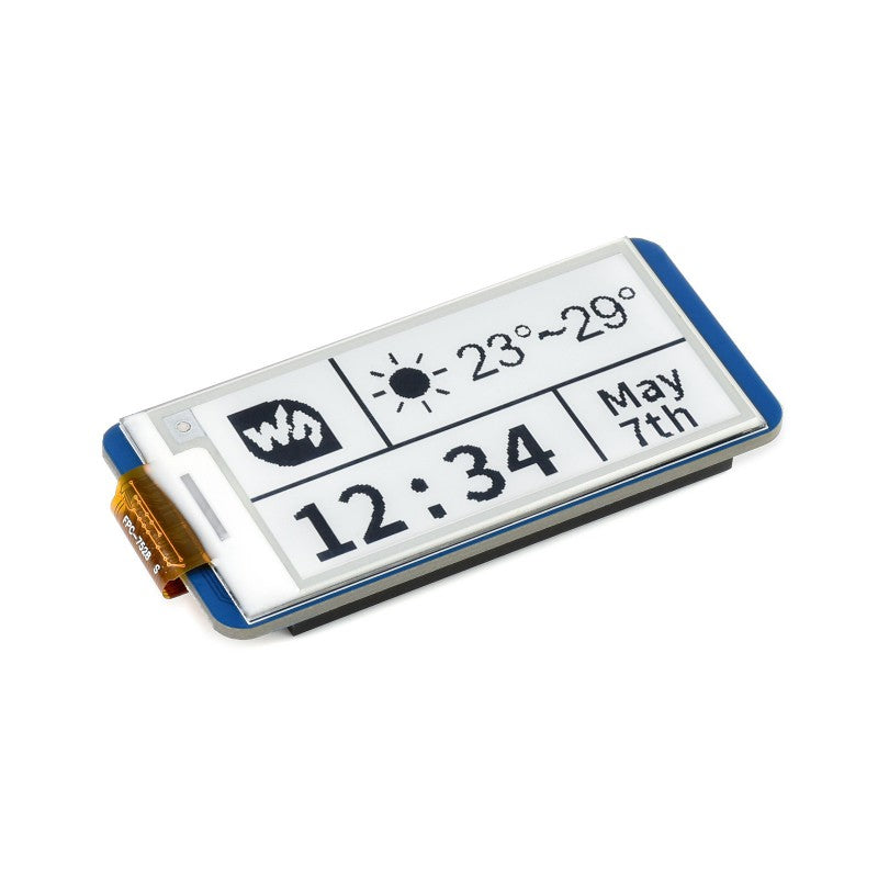 2.13inch E-Ink display HAT for Raspberry Pi Pico - 250x122 - Black / White