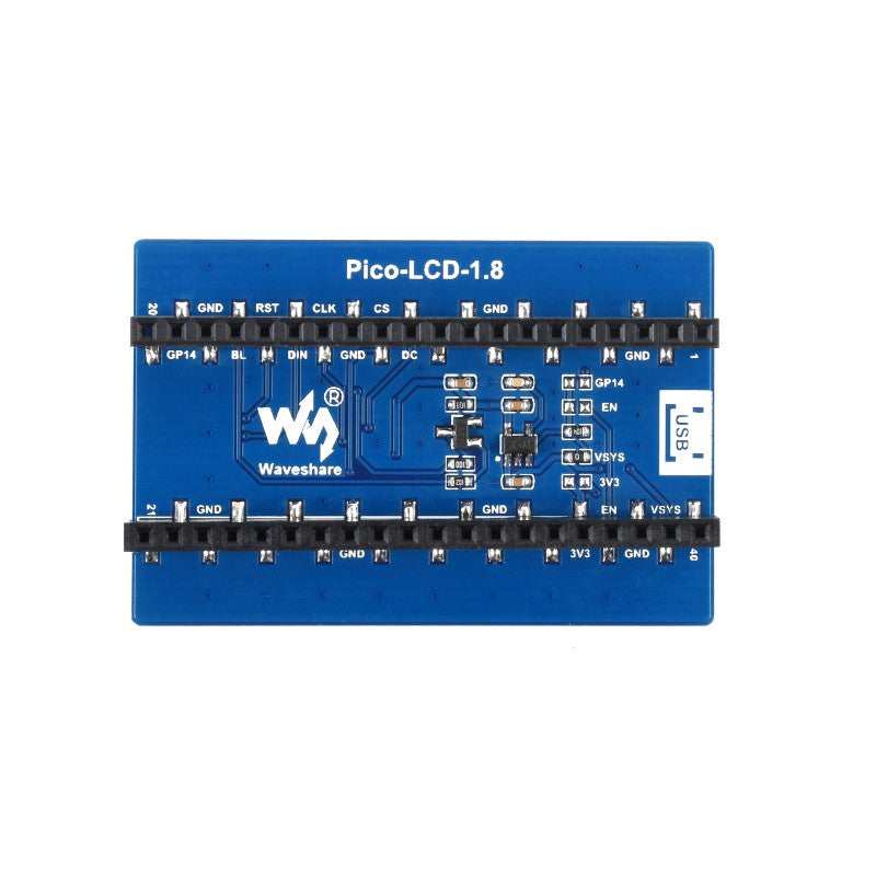 1.8inch LCD display HAT for Raspberry Pi Pico - 160x128