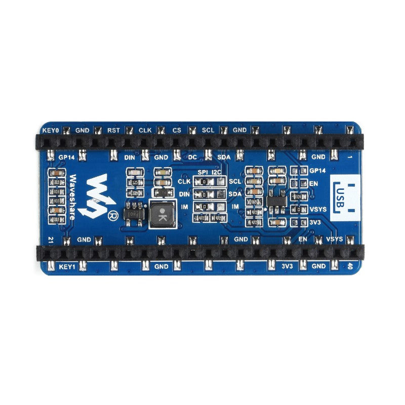 1.3inch OLED Display HAT Module for Raspberry Pi Pico - 64×128 White