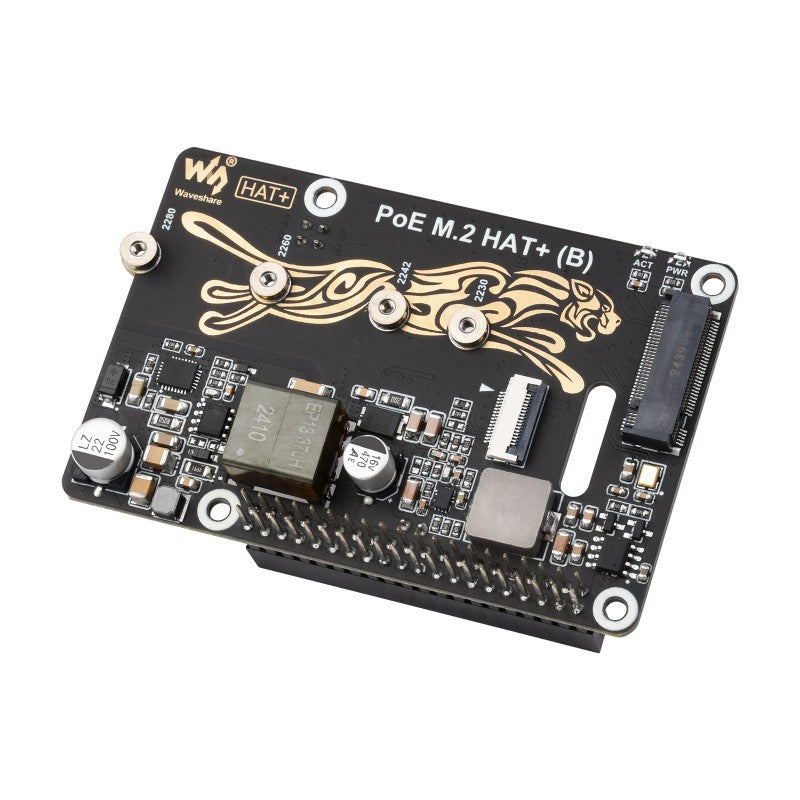 PCIe To M.2 Adapter PoE Raspberry Pi 5, NVMe M.2 SSD HAT