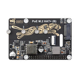 PCIe To M.2 Adapter PoE Raspberry Pi 5, NVMe M.2 SSD HAT Waveshare